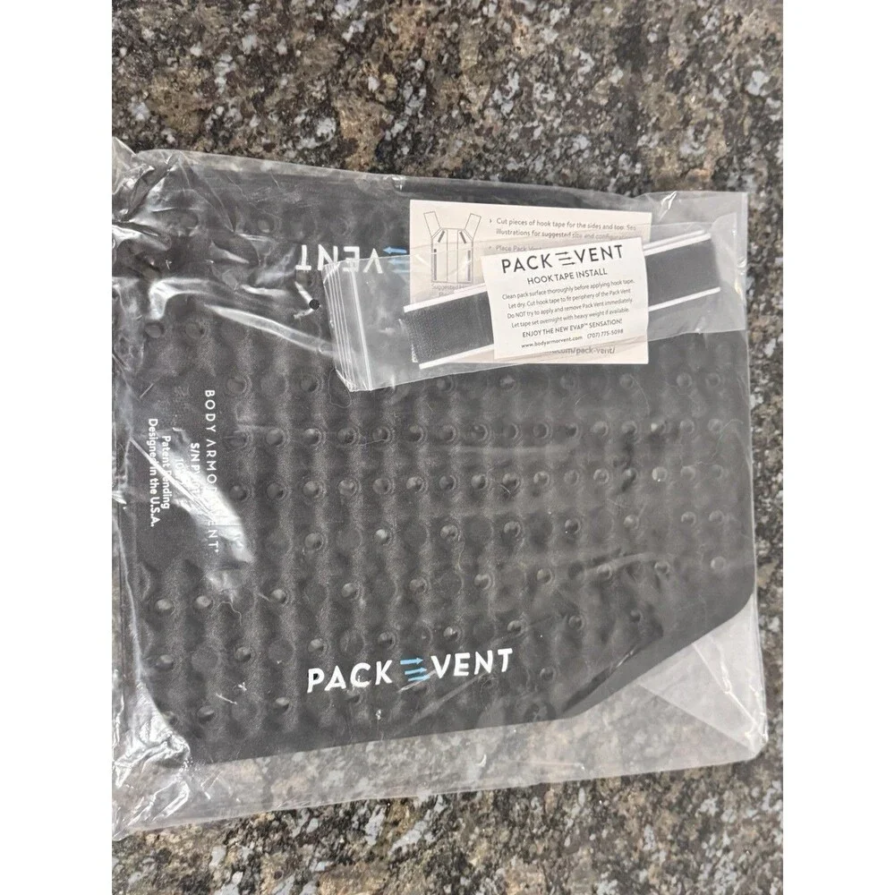 Body Armor Movement Pack Vent Backpack Ventilation Panel 10x12 Black Hiking